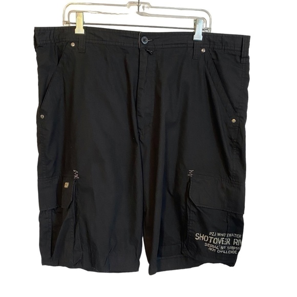 Point Zero Cargo Board Shorts Black Mens  40 - Picture 1 of 13